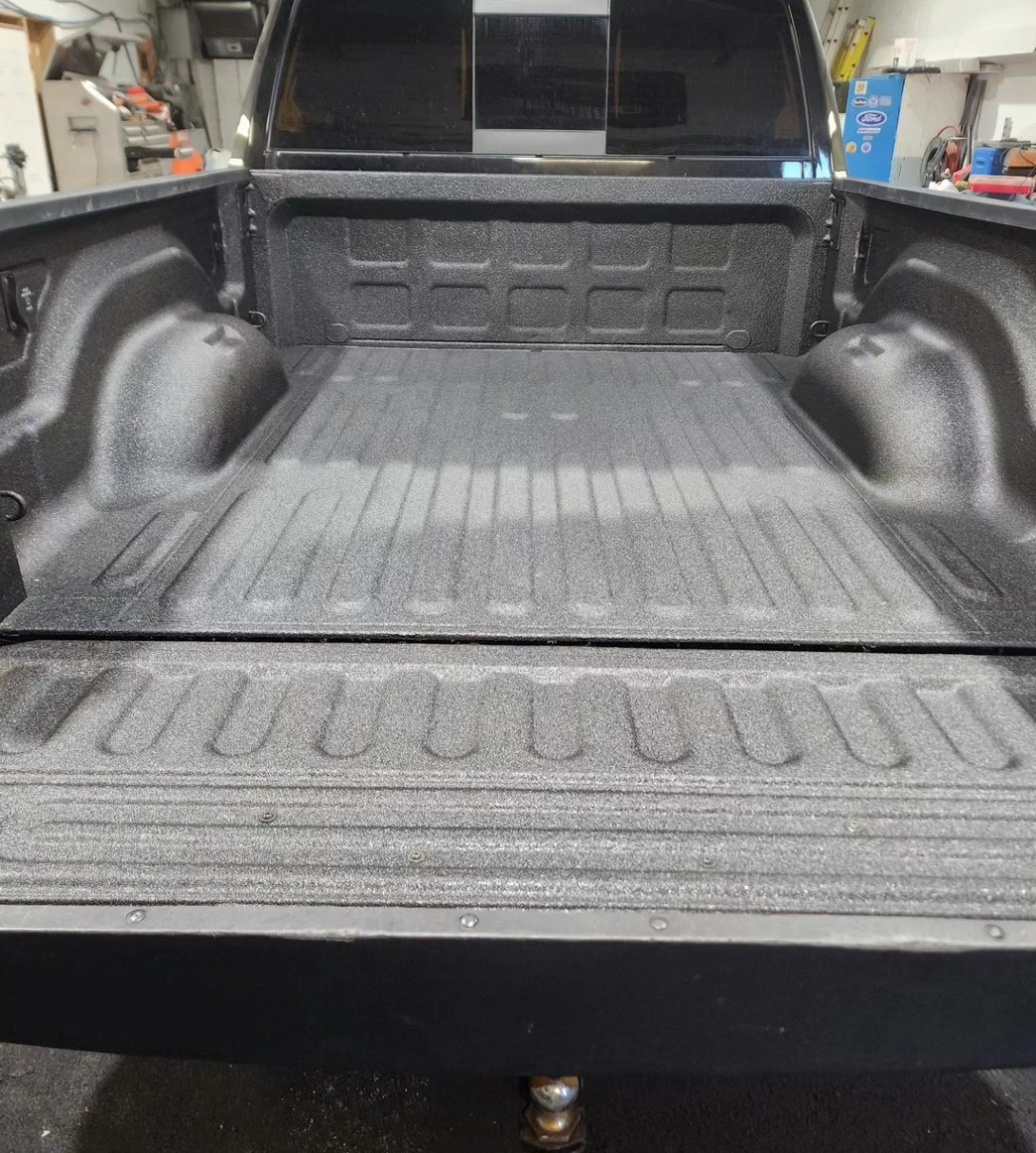truck bed with spray-in liner